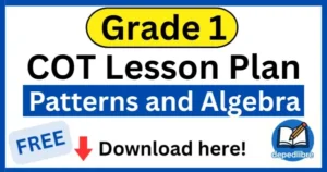 COT Lesson Plan Grade 1 Patterns and Algebra