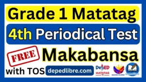 Grade 1 MATATAG 4th Periodical Test in Makabansa 1
