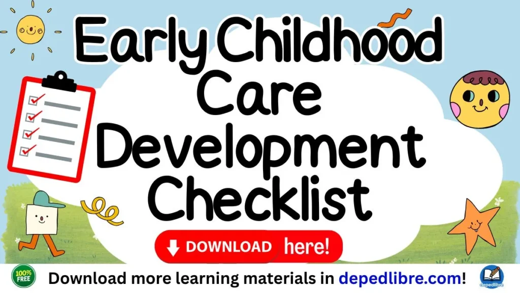 Free ECCD Checklist for Kindergarten PDF