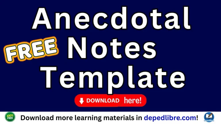 Free Anecdotal Notes Template