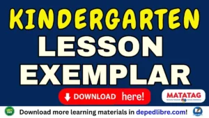 Kindergarten Lesson Exemplar MATATAG Curriculum