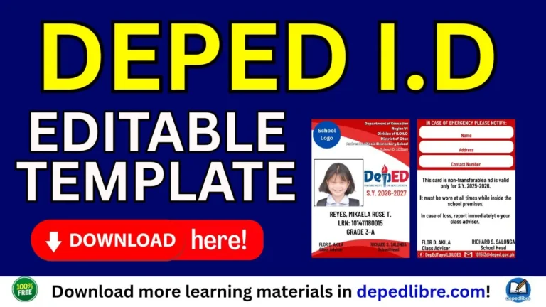 DepEd ID Template Free Download for Students