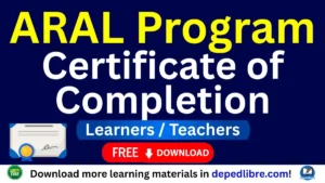 ARAL Program Certificate of Completion Template