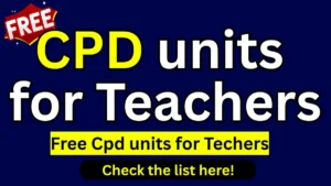 CPD Units for Teachers