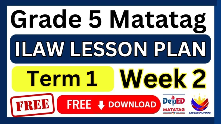 ILAW lesson plan Grade 5 Term 1 Week 2 Free Download
