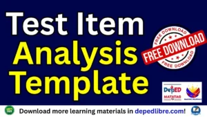 Test Item Analysis Template
