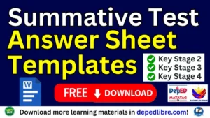 Free Summative Assessment Answer Sheet Templates