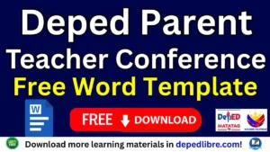 DepEd Parent Teacher Conference Form DOCX