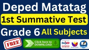 Grade 6 Summative Test with Answer Key