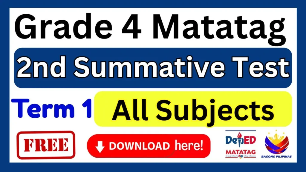 Grade 4 Summative Test 2 Term 1 with Answer Key