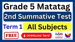 Grade 5 Summative Test 2 Term 1 with Answer Key