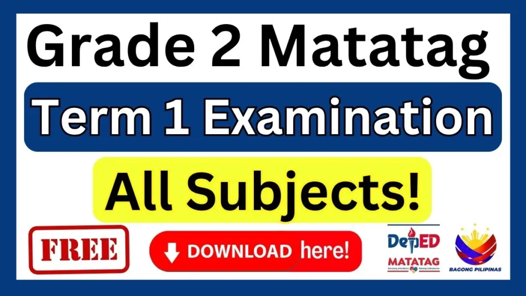 Grade 2 Term 1 Examination with TOS and Answer Key