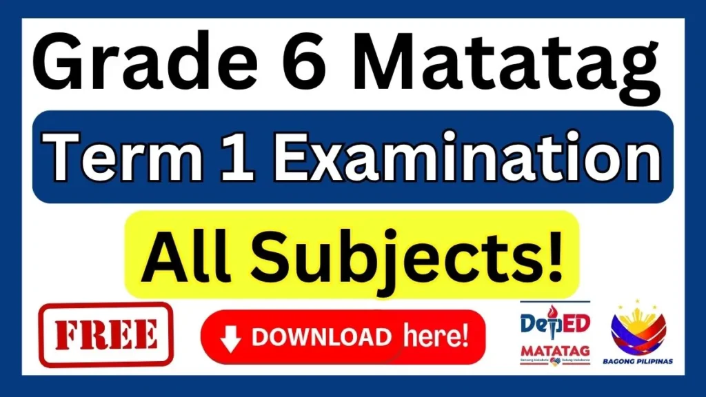 Grade 6 Term 1 Examination on GMRC with TOS and Answer Key