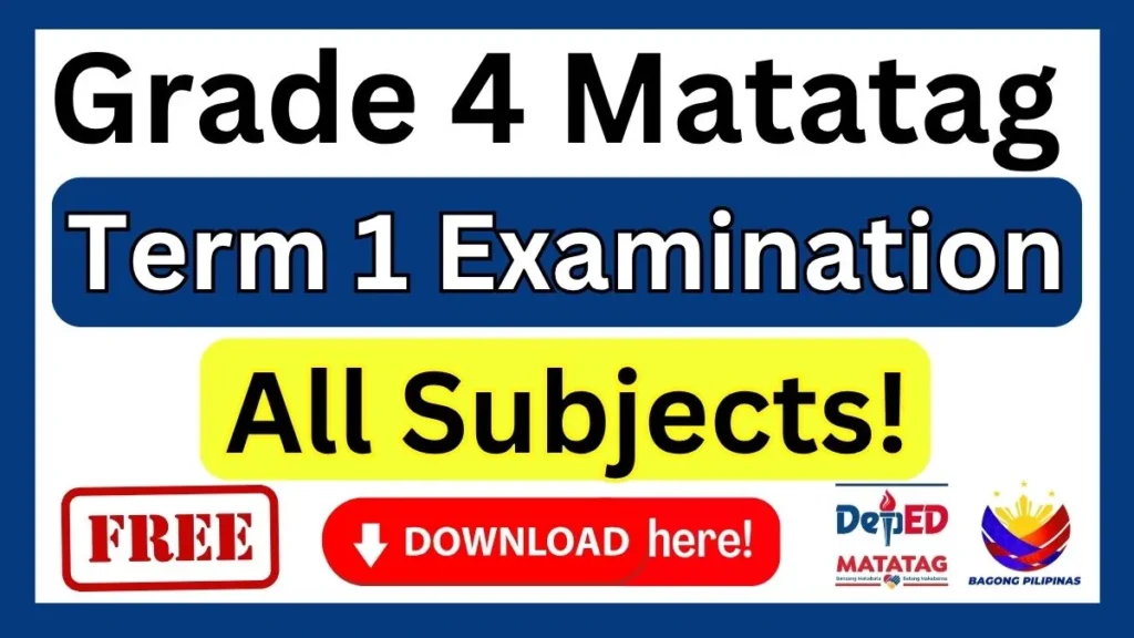 Grade 4 Term 1 Examination with TOS and Answer Key