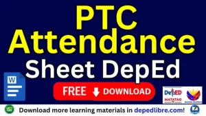 PTC Attendance Sheet DepEd