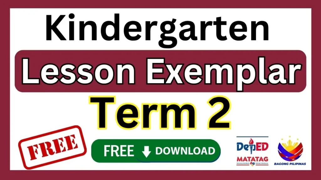 Kindergarten Lesson Exemplar Term 2 SY 2026-2027