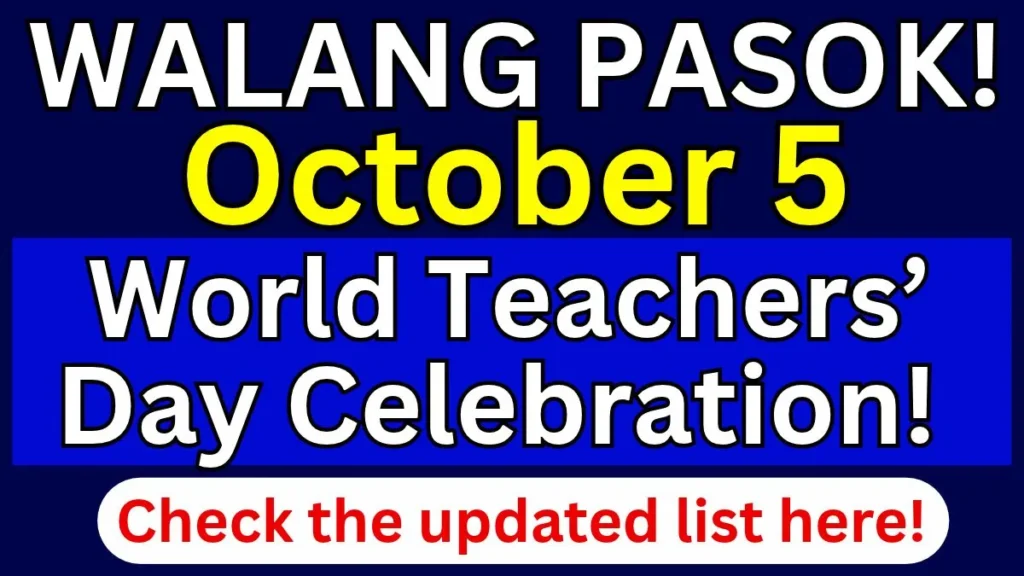 Walang Pasok October 5, 2026