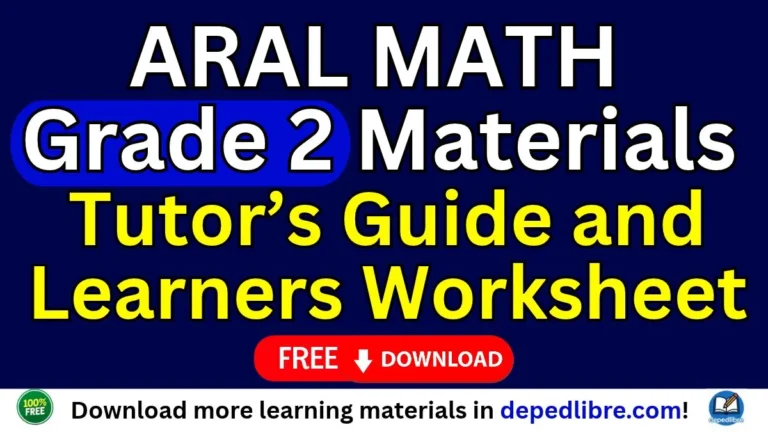 ARAL Math Grade 2 Tutor’s Guide and Learner’s Worksheets (SY 2026-2027)