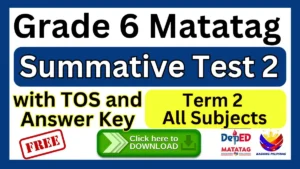 Grade 6 Summative Test 2 Term 2 with TOS and Answer Key SY 2026–2027