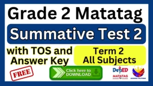 Grade 2 Summative Test 2 Term 2 with TOS and Answer Key SY 2026–2027