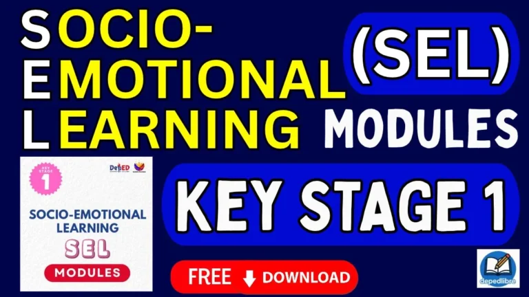 Socio-Emotional Learning Module DepEd Key Stage 1